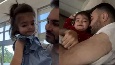 Андре с дочерью