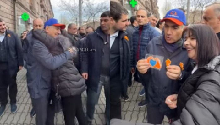 Как горожанин обнимает Никола Пашиняна